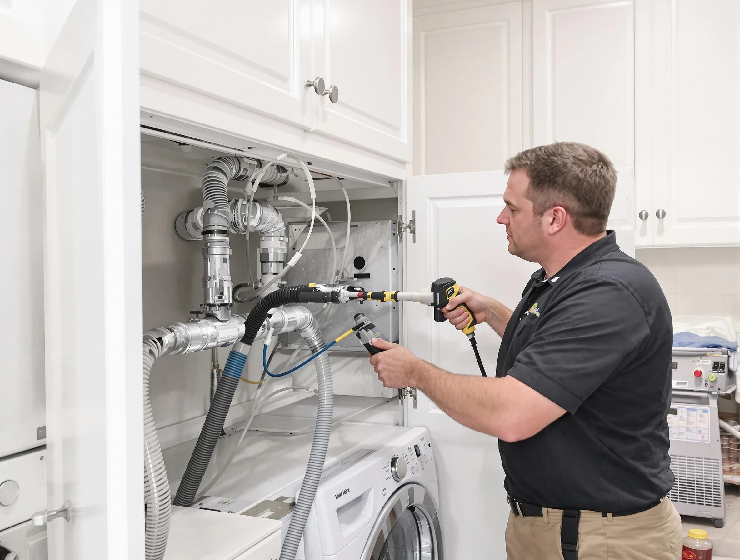 Coolidge Dryer Vent Cleaning professional removing severe blockage from a clogged dryer vent in Coolidge